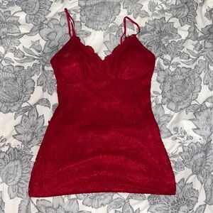 Red Flower Laced Tight fitting Dress. (Pictures don’t do it justice)